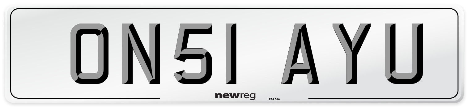 ON51 AYU Number Plate from New Reg